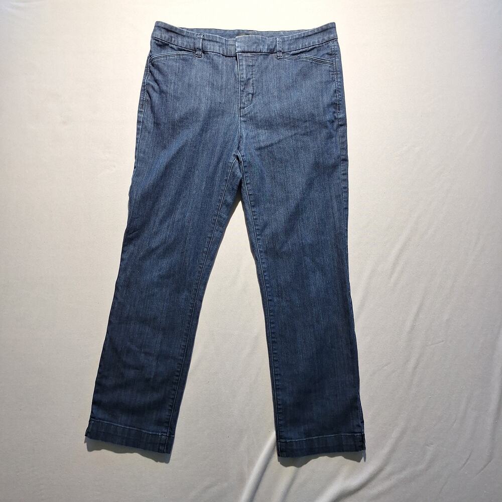 White House Black Market Womens Cropped Jeans Sz 6 Coastal Beachy Casual